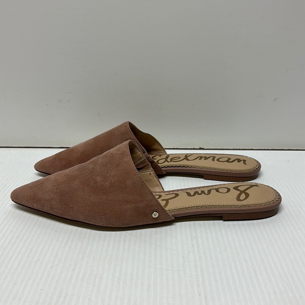 Sam Edelman Suede Nude Beige Mules Slip On Shoes Sz 10